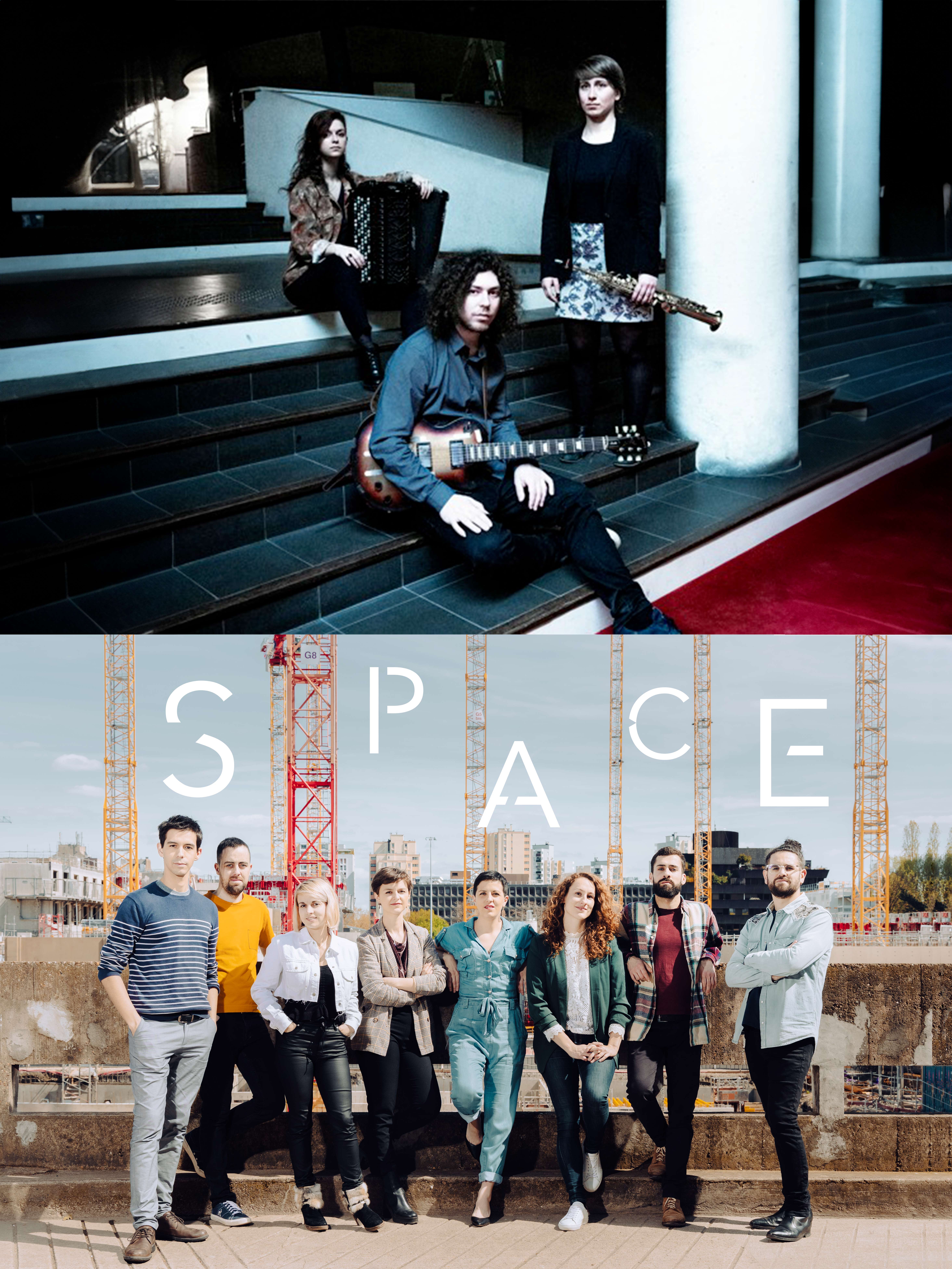 photos du trio L'impolie et de l'ensemble Space